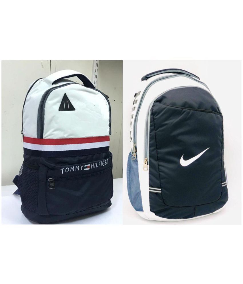 nike white polyester college bag