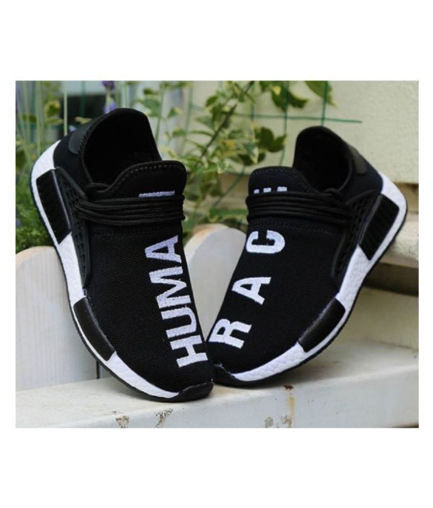 all black human race shoes