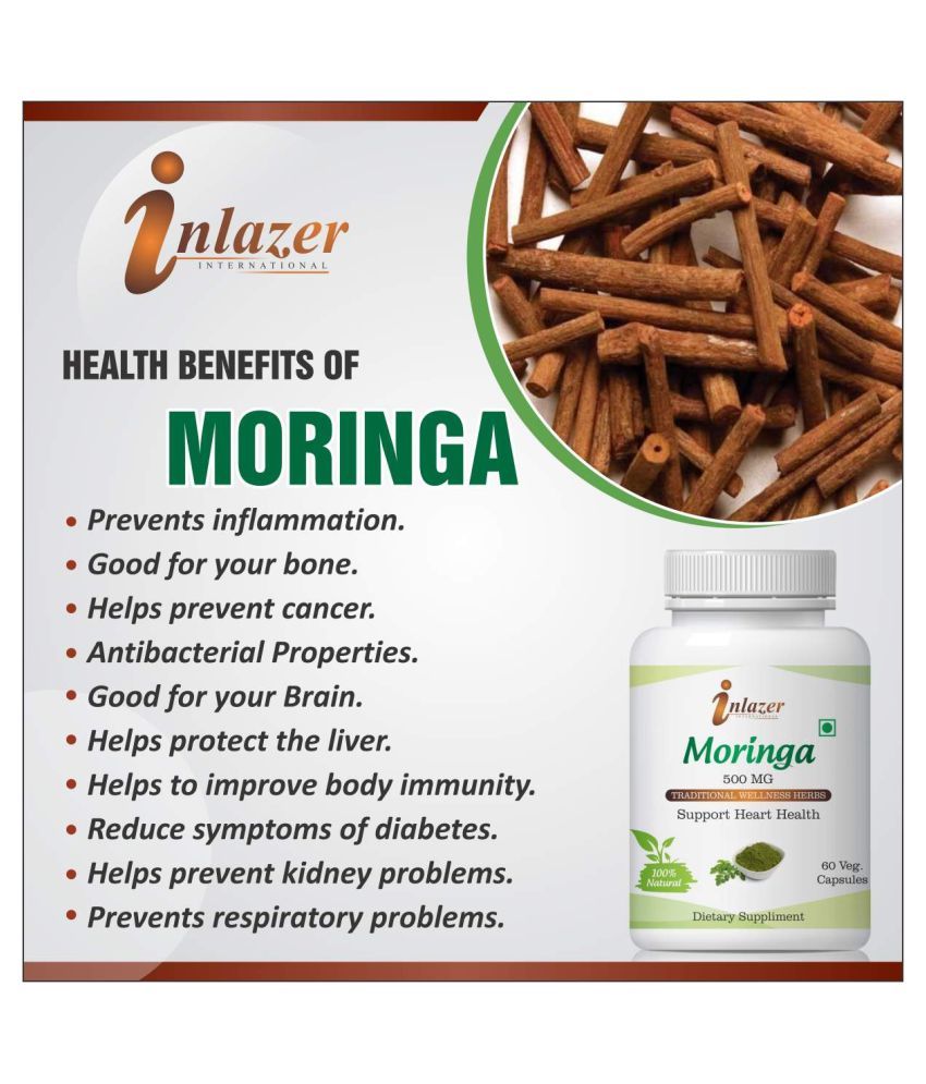 Inlazer Ayurvedic Moringa Overall Health Support Capsule 500 mg Pack Of 1 Buy Inlazer Ayurvedic