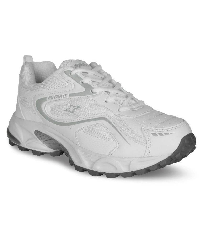 sparx white running shoes