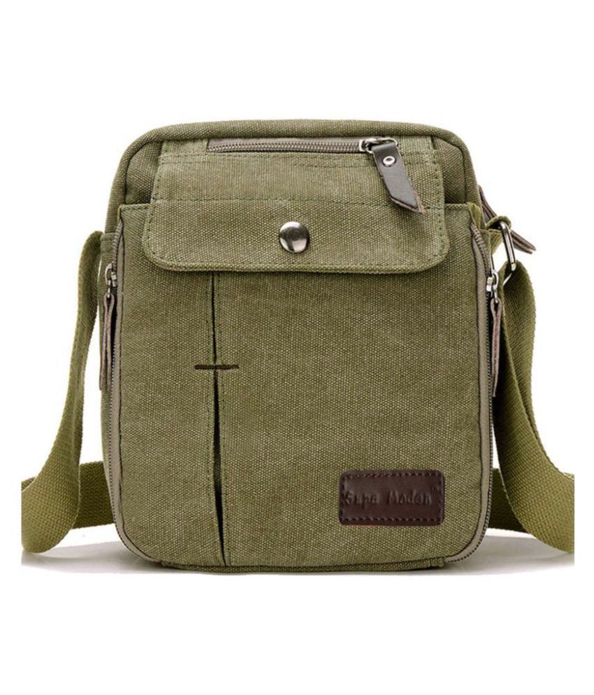 Aeoss Green Messenger Bag Canvas Casual Messenger Bag For Men and Women ...