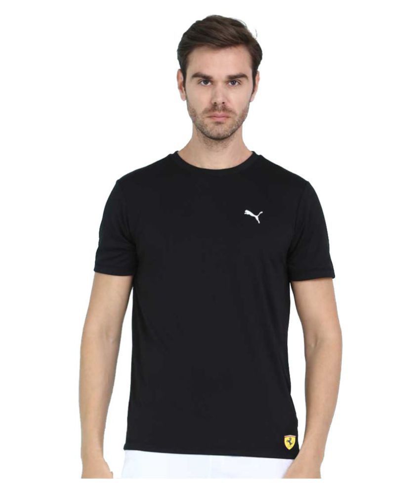 Buy Puma Polyester Black Solids T-Shirt 