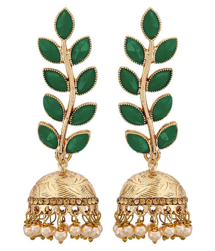     			Zeneme Antique Rhodium Plated Dangler and Jhumka styled Earrings for girls and women