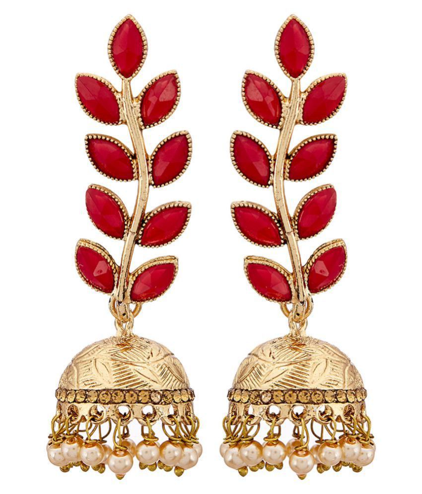     			Zeneme Antique Rhodium Plated Dangler and Jhumka styled Earrings for girls and women