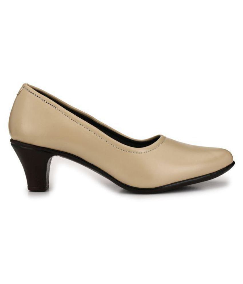 beige block heel shoes ladies