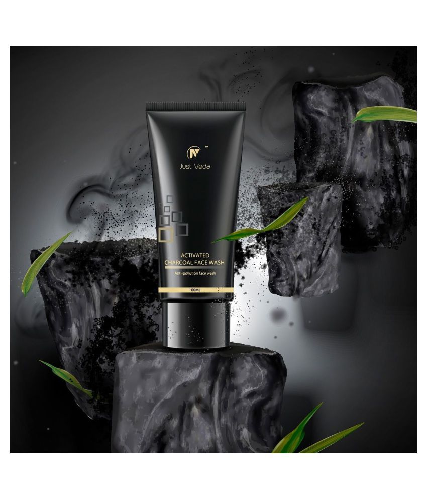 just veda charcoal face wash