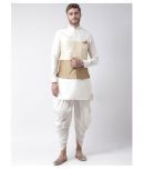 Deyann Cream Silk Blend Kurta Pyjama Set