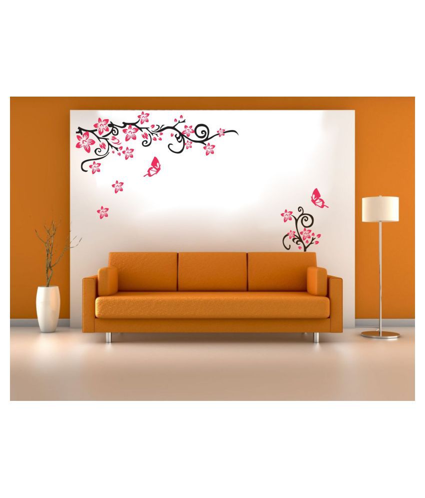     			Decor Villa FLOWER DESIGN Floral Sticker ( 48 x 58 cms )