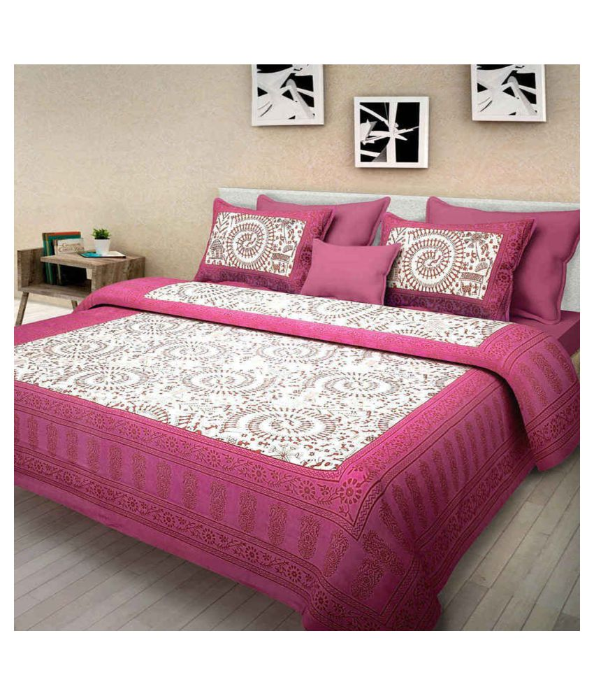 jaipur fashion Cotton Double Bedsheet with 2 Pillow Covers Buy jaipur