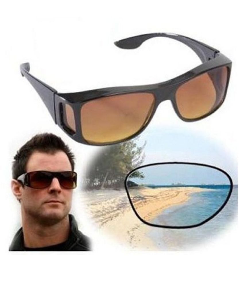 Hd Vision Anti Glare Sunglasses Wrap Around Day & Night Driving: Buy Hd ...