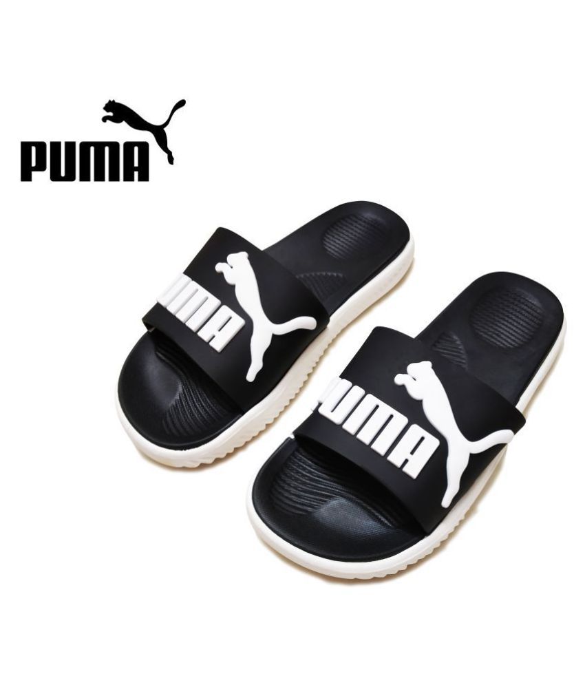 Puma Black Slide Flip flop Price in 