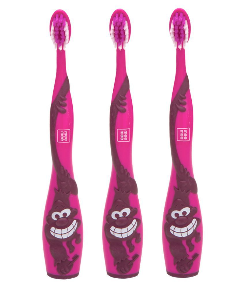 Mee Mee Pink Baby Toothbrush ( 3 pcs )