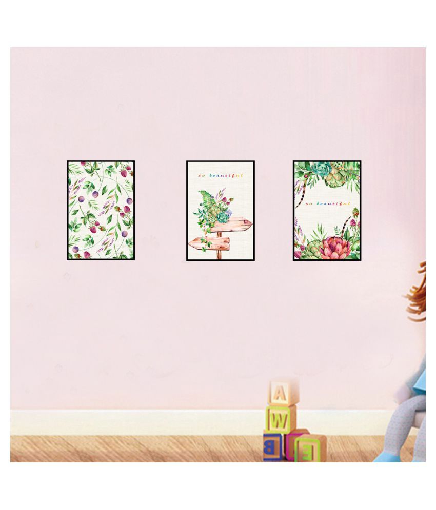 Modern Cartoon Flowers Decoration Painting Living Room Entrance