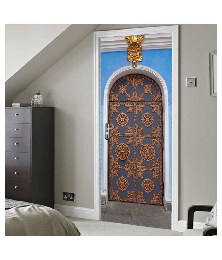 3d Muslim Creative Door Stickers Bedroom Doors Renovation