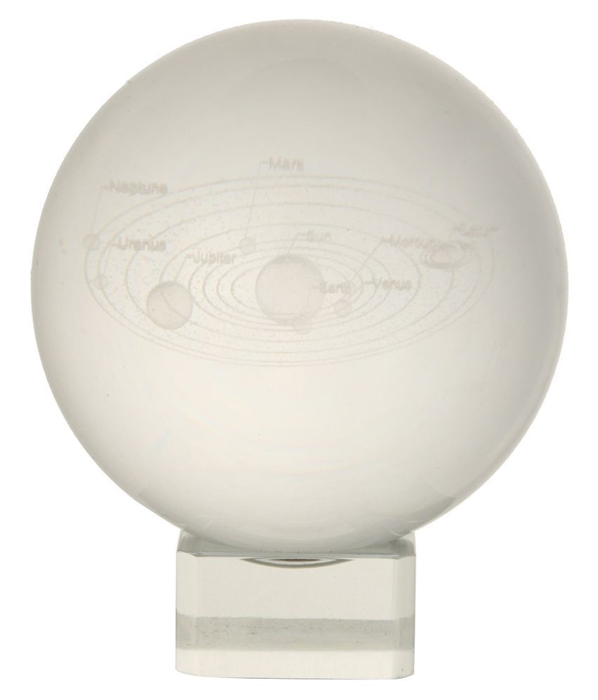 3d Solar System Crystal Ball Engraved Solar System Miniature