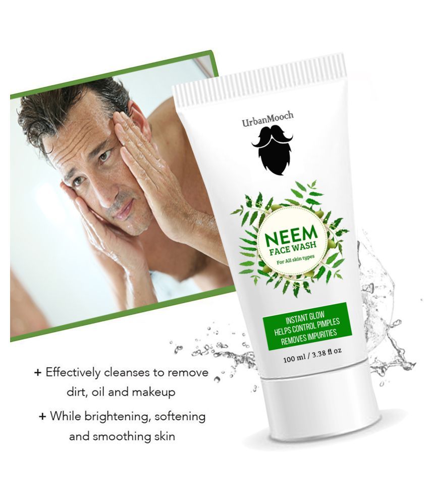     			UrbanMooch Organic Neem Face Wash for Instant Glow, Helps Control Pimples Face Wash 100 mL