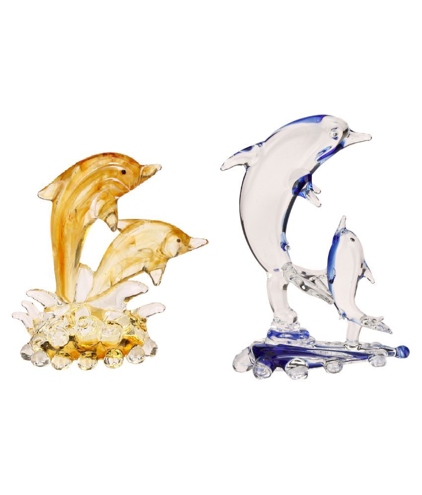     			AFAST Multicolour Glass Figurines - Pack of 2