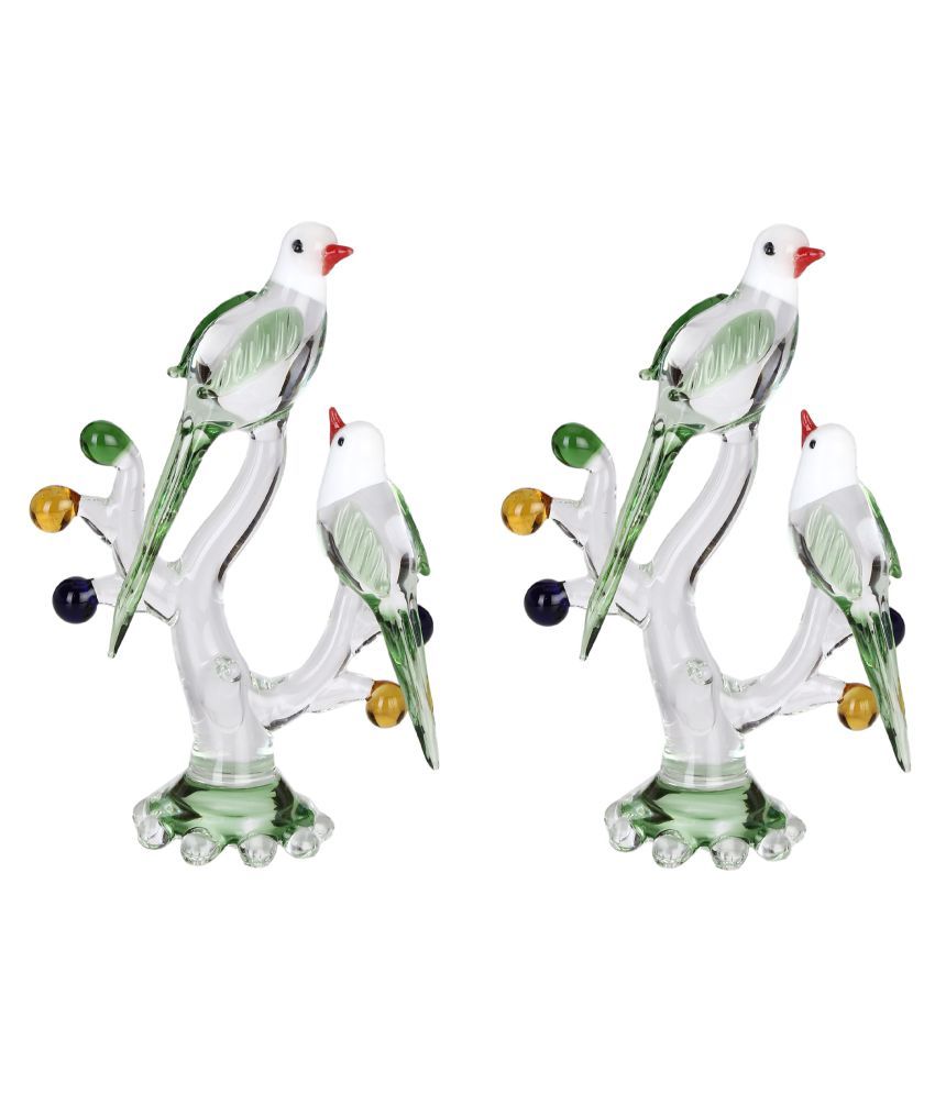     			AFAST Multicolour Glass Figurines - Pack of 2