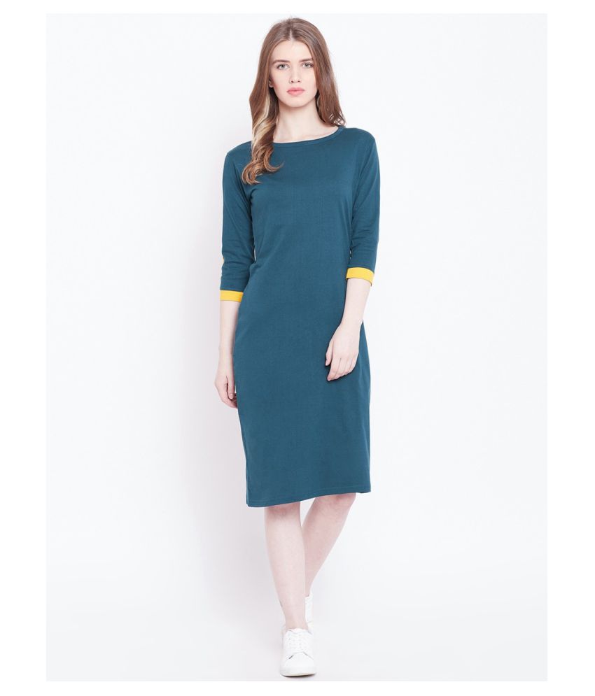 Bombay Clothing  Company Cotton Green  Regular Dress Buy 