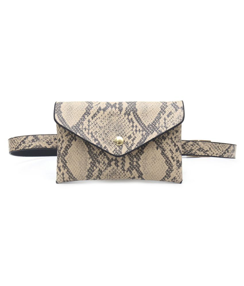 snake print belt bag