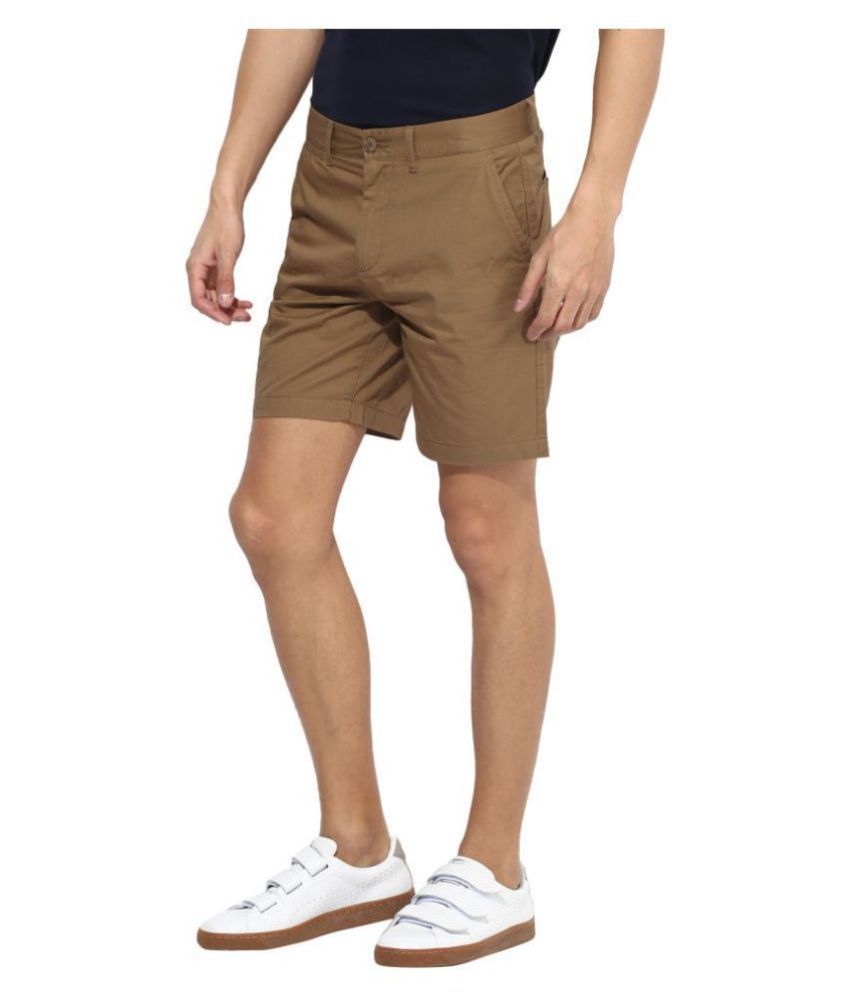 red khaki shorts