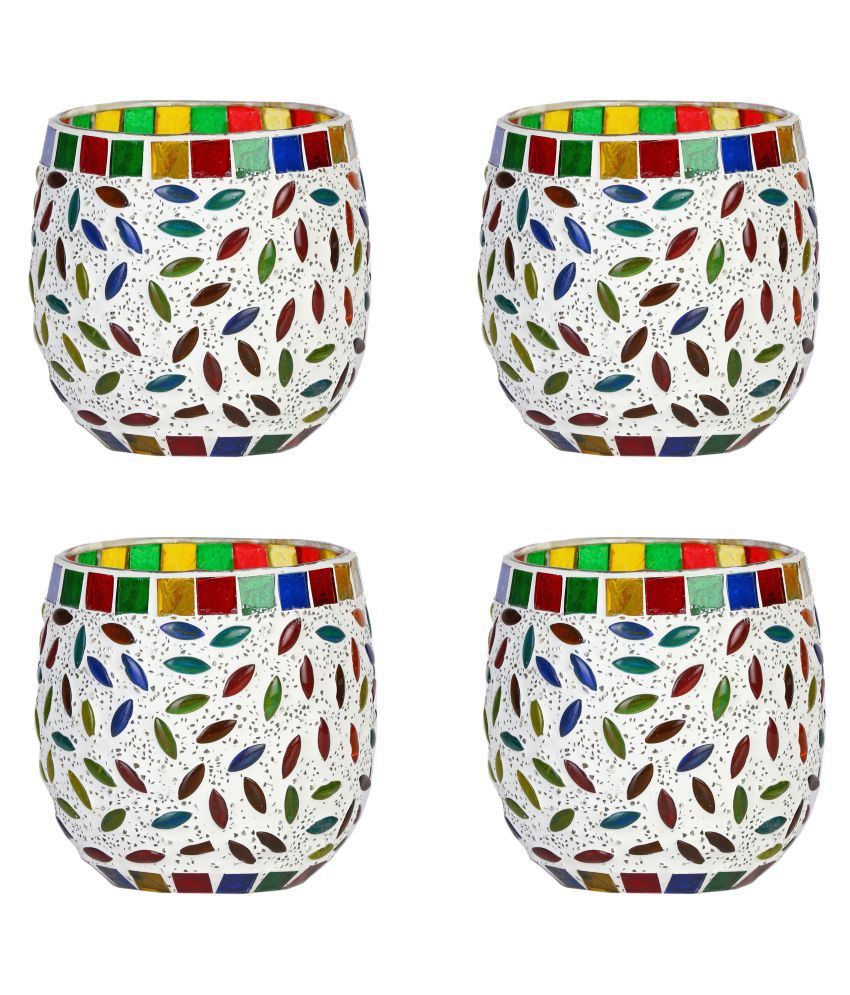 AFAST Glass Party Decor Multicolour - Pack of 4