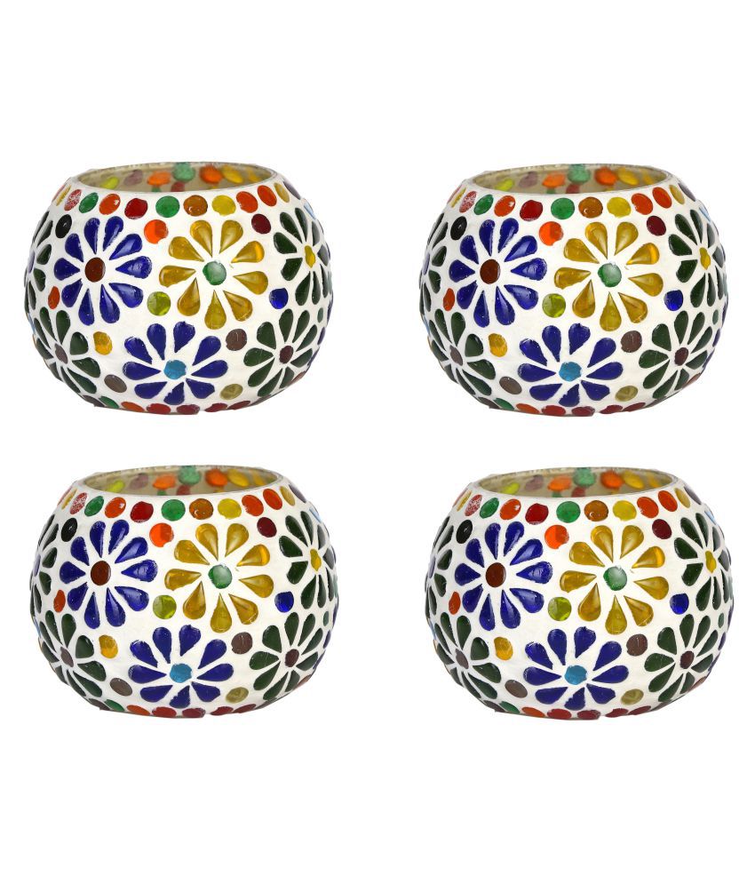 AFAST Glass Party Decor Multicolour - Pack of 4