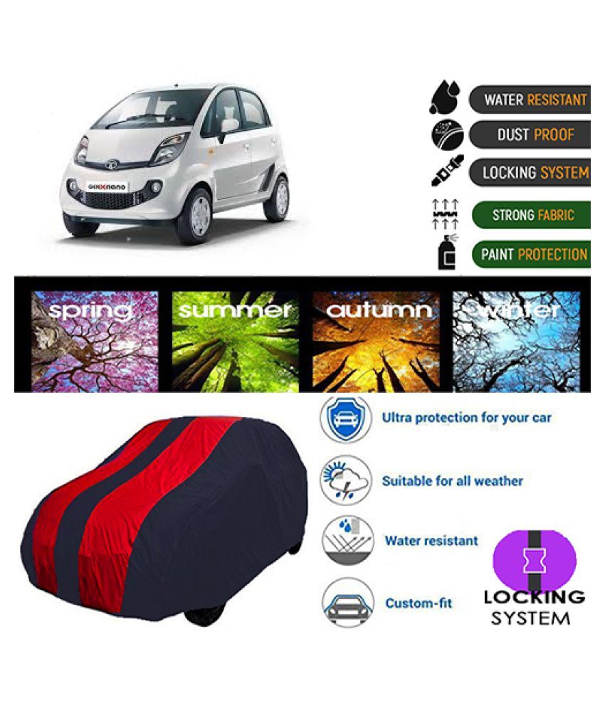 Goldkart Car Body Cover for Tata Nano Genx Maroonblue Buy Goldkart Car