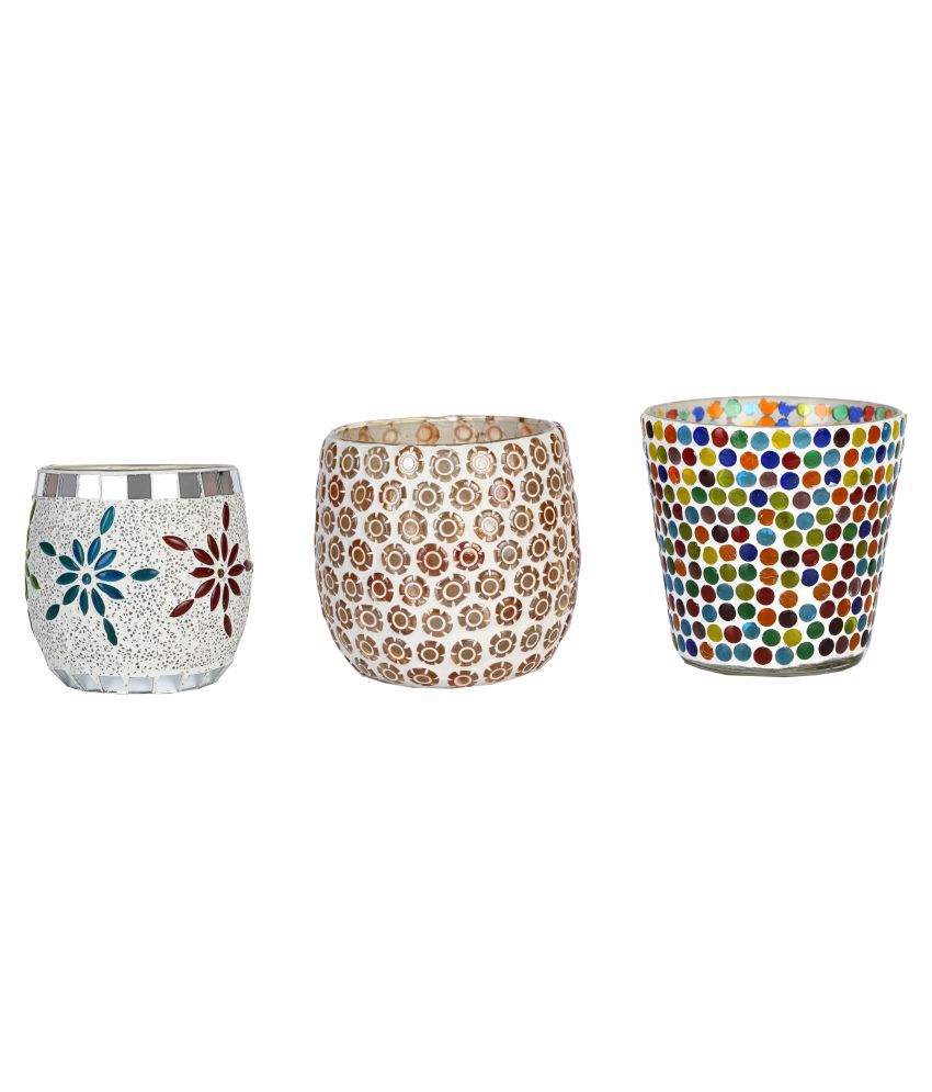 AFAST Glass Party Decor Multicolour - Pack of 3