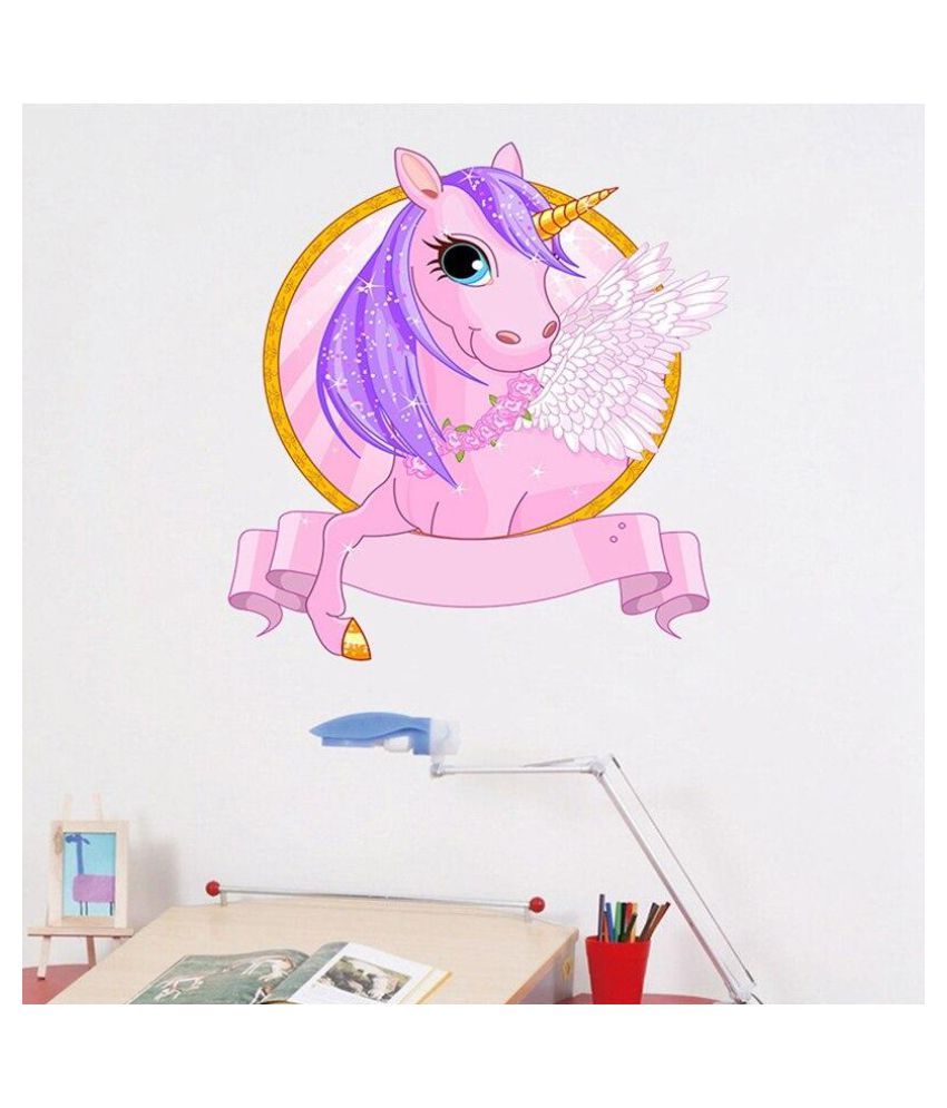 Cute Cartoon Unicorn Wall Stickers Colorful Animals Horse Wall Decals For  Kids Girls Room Poster Wallpaper Home Decor - Buy Cute Cartoon Unicorn Wall  Stickers Colorful Animals Horse Wall Decals For Kids