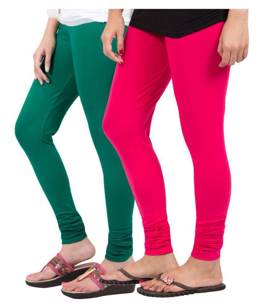 INIYA Cotton Lycra Pack of 2 Leggings Price in India - Buy INIYA Cotton ...