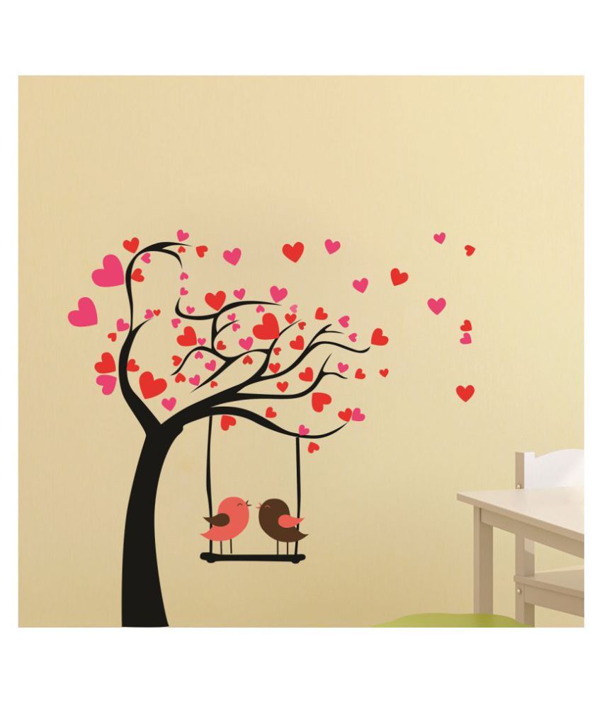     			Decor Villa TREE BIRDS Nature Sticker ( 60 x 58 cms )