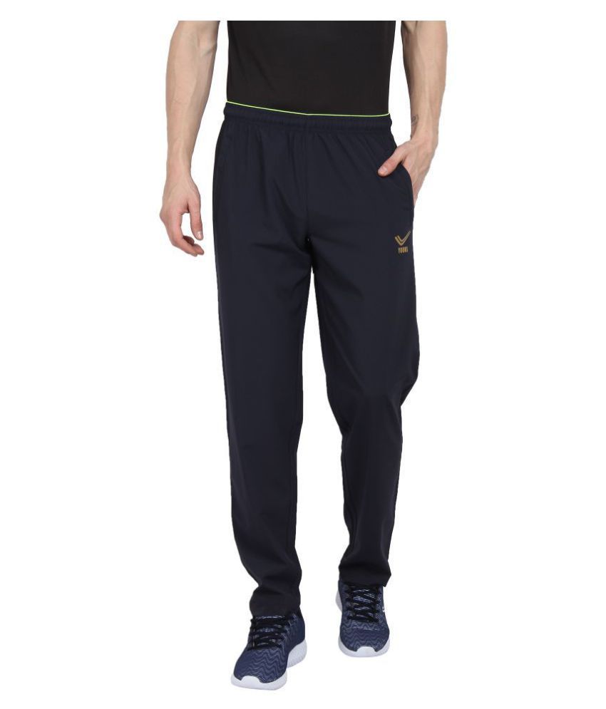     			YUUKI Navy Polyester Trackpants