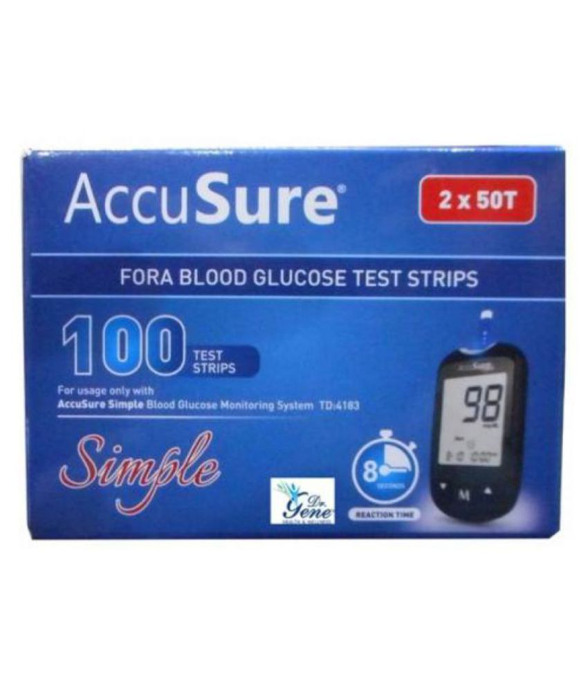     			ACCUSURE 100 SIMPLE STRIPS PACK ONLY (50*2)