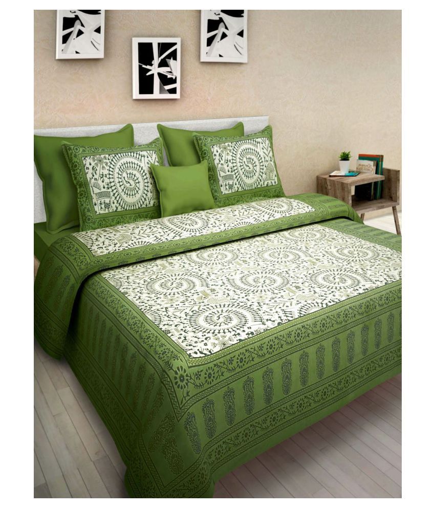 Divya Bazaar Cotton Double Bedsheet with 2 Pillow Covers Buy Divya