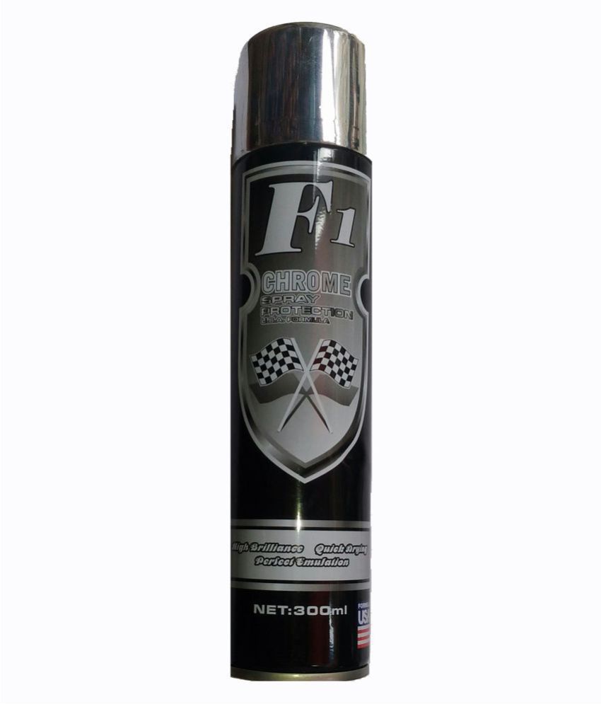 F1 Scratch Remover Aerosol Spray Paint Chrome Colour For Car Bike