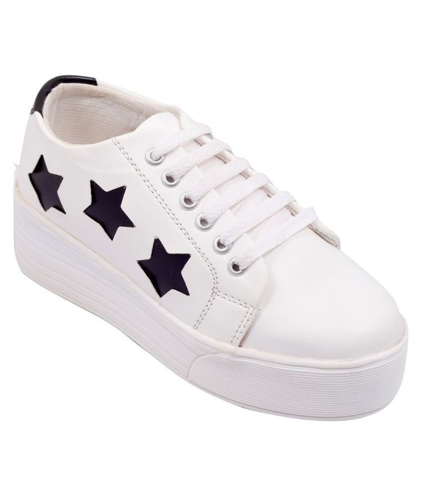 stylish shoes white
