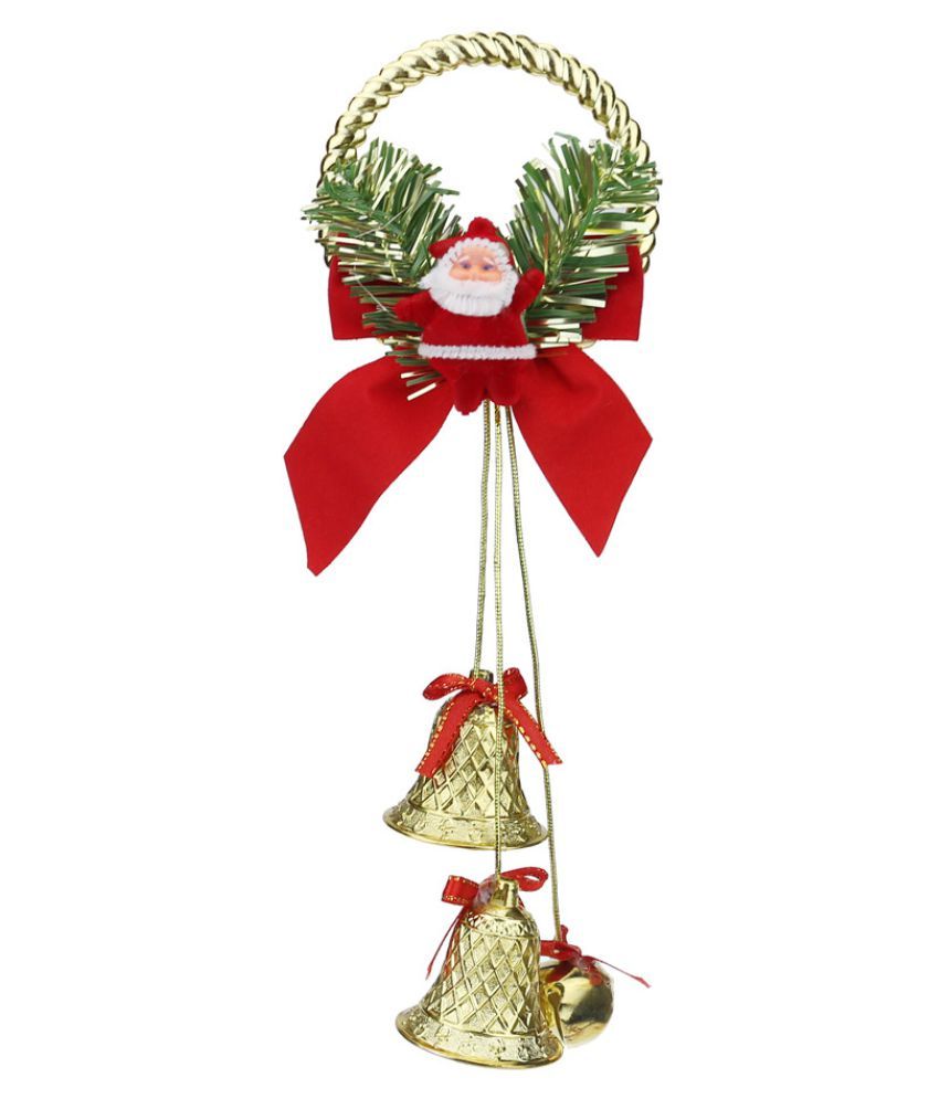 Christmas Ornaments Cute Welcome Santa Bell Xmas Door Hanging