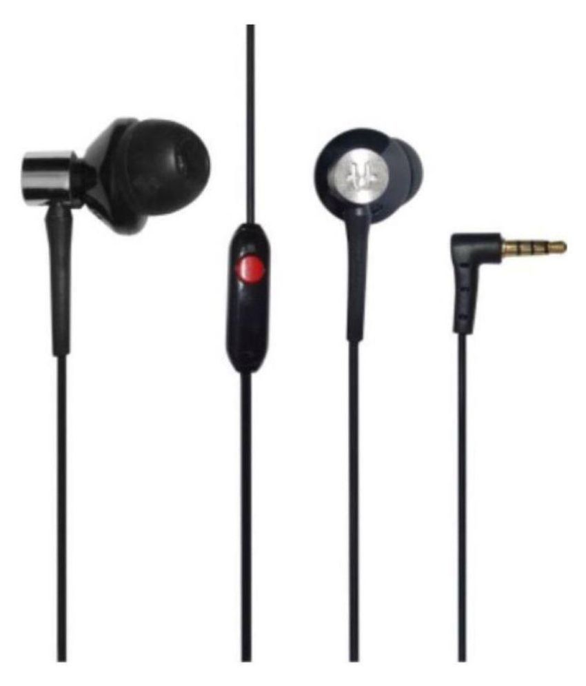 Buy UBON UB1085 CHAMP In Ear Wired Earphones With Mic EXTREME BLACK Heaphones Accessories
