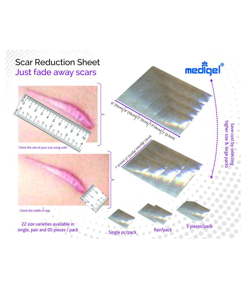 Medigel Magic Scar Reduction Sheet 2"X2" Magic Scar Gel Sheet Pack Of 1