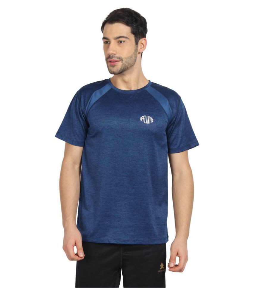     			OFF LIMITS Pack of 1 Polyester Regular Fit Men's T-Shirt ( Navy Blue )