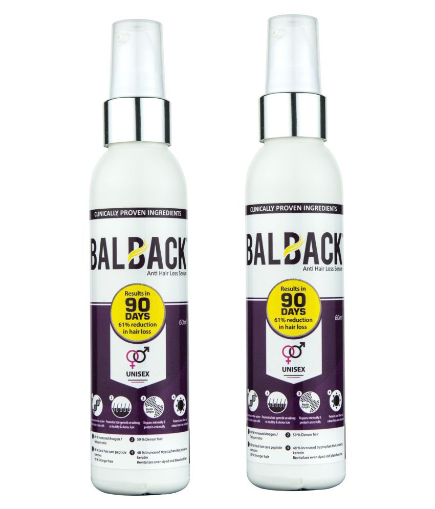 Balback Hair Serum 60 mL Pack of 2: Buy Balback Hair Serum 60 mL Pack of 2  at Best Prices in India - Snapdeal