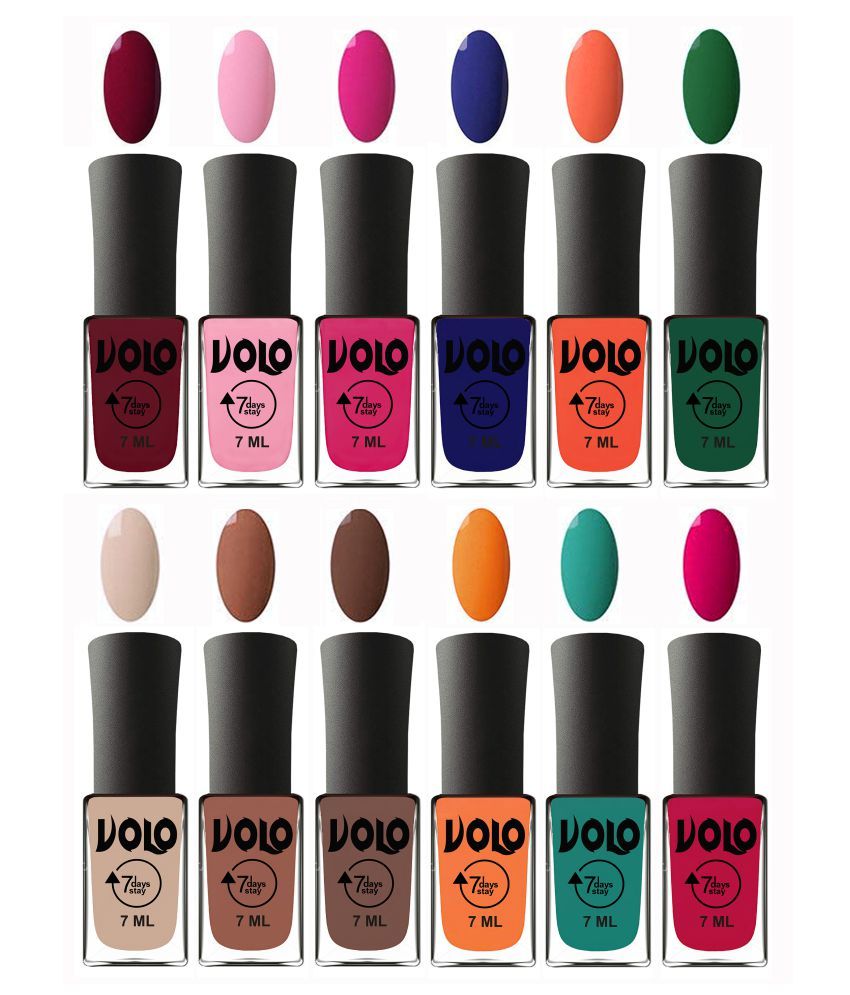     			VOLO No Chipping-No Fading Long Lasting Nail Polish Set Of 12 Multi Glossy 84 mL