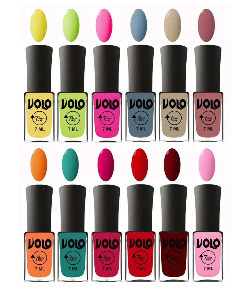     			VOLO No Chipping-No Fading Long Lasting Nail Polish Set Of 12 Multi Glossy 84 mL