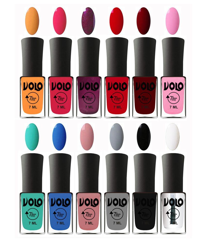     			VOLO No Chipping-No Fading Long Lasting Nail Polish Set Of 12 Multi Glossy 84 mL