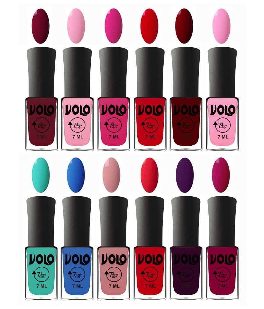     			VOLO No Chipping-No Fading Long Lasting Nail Polish Set Of 12 Multi Glossy 84 mL