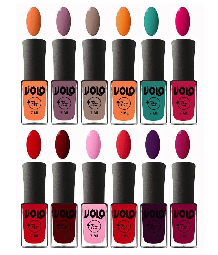     			VOLO No Chipping-No Fading Long Lasting Nail Polish Set Of 12 Multi Glossy 84 mL