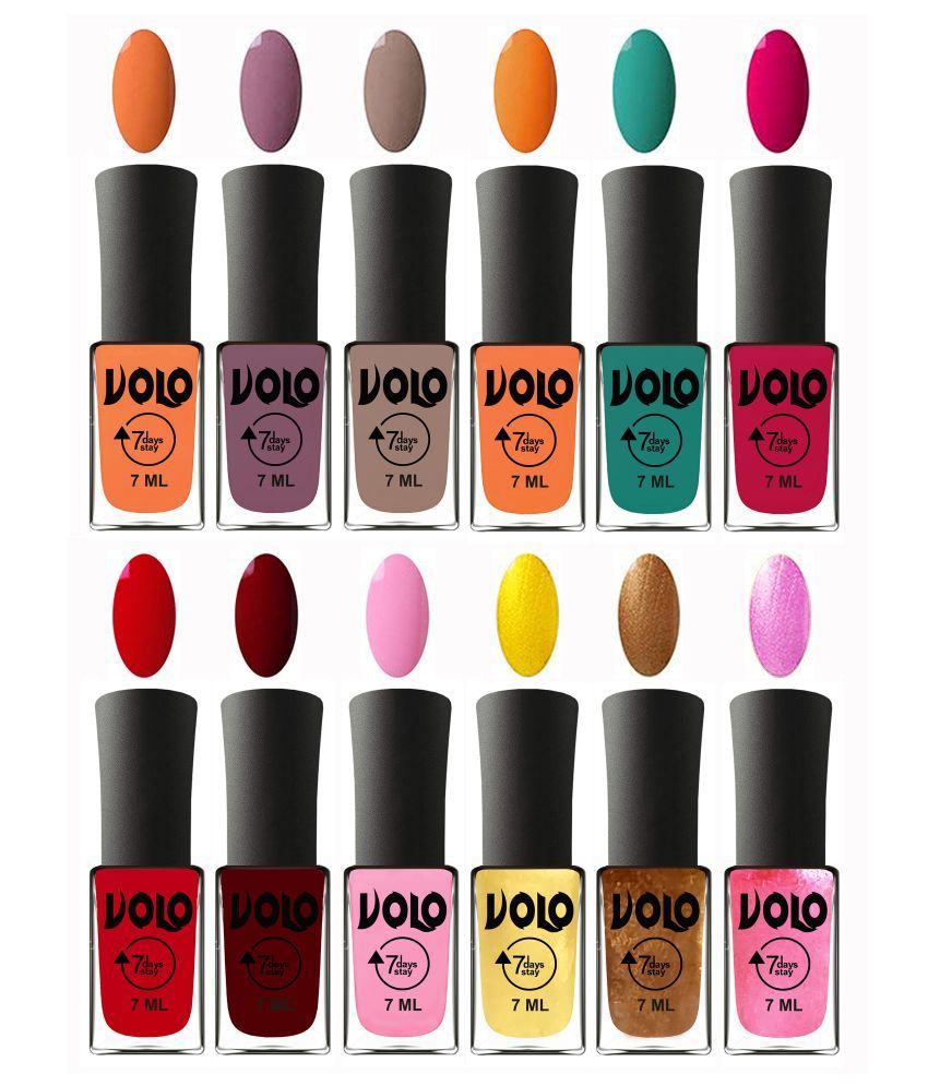     			VOLO No Chipping-No Fading Long Lasting Nail Polish Set Of 12 Multi Glossy 84 mL