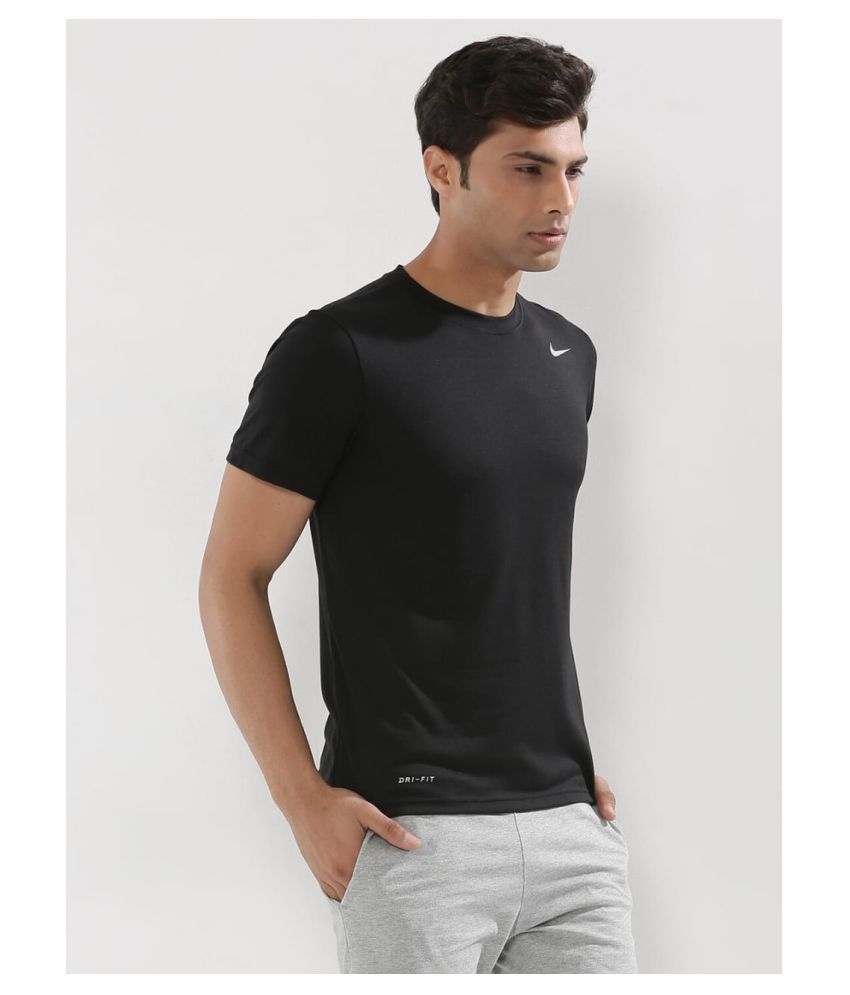 nike plain black t shirt