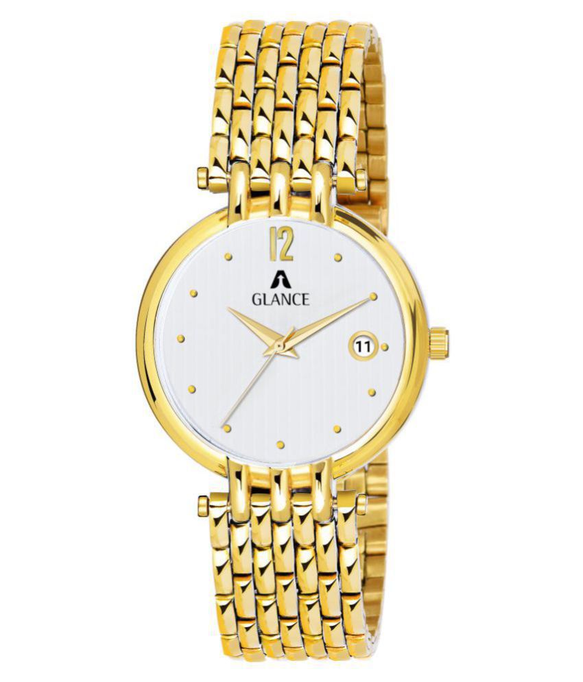 Aglance - Gold Stainless Steel Analog Men's Watch